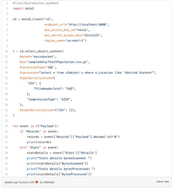 Introducing Spark-Select for MinIO Data Lakes